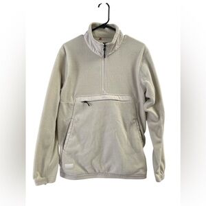 Imperial motion cream fleece half zip sweater jacket